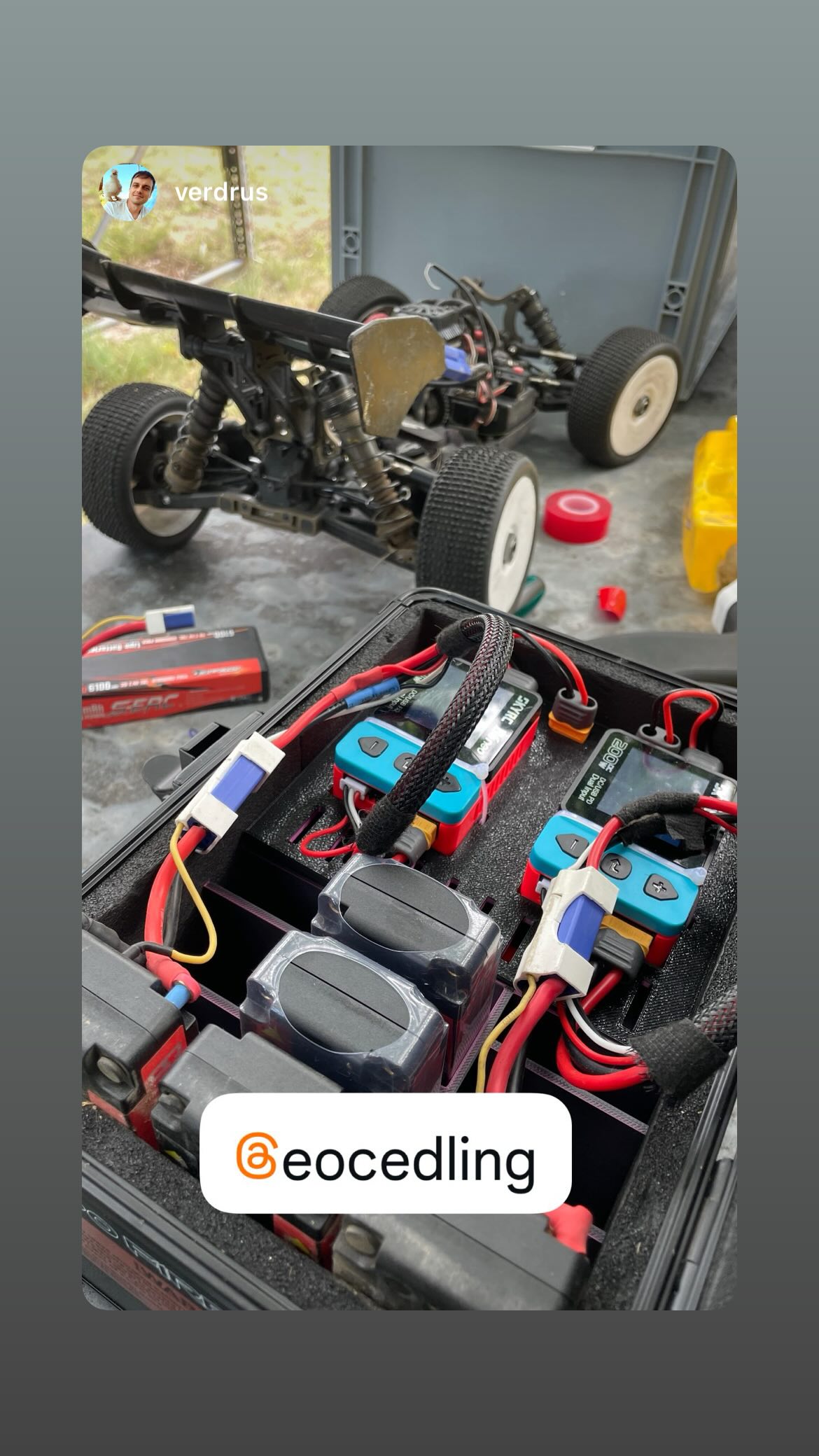 Mobile LiPo-Powerstation im Fahrerlager Dirnhart
